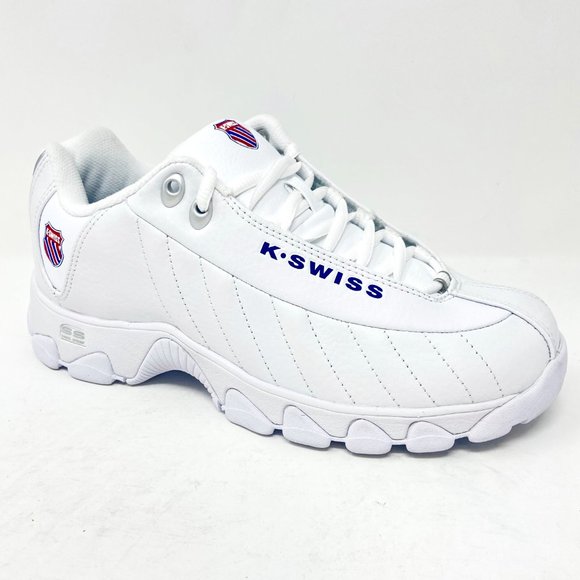 K Swiss ST329 Heritage White Classic Blue Ribbon - Picture 2 of 5